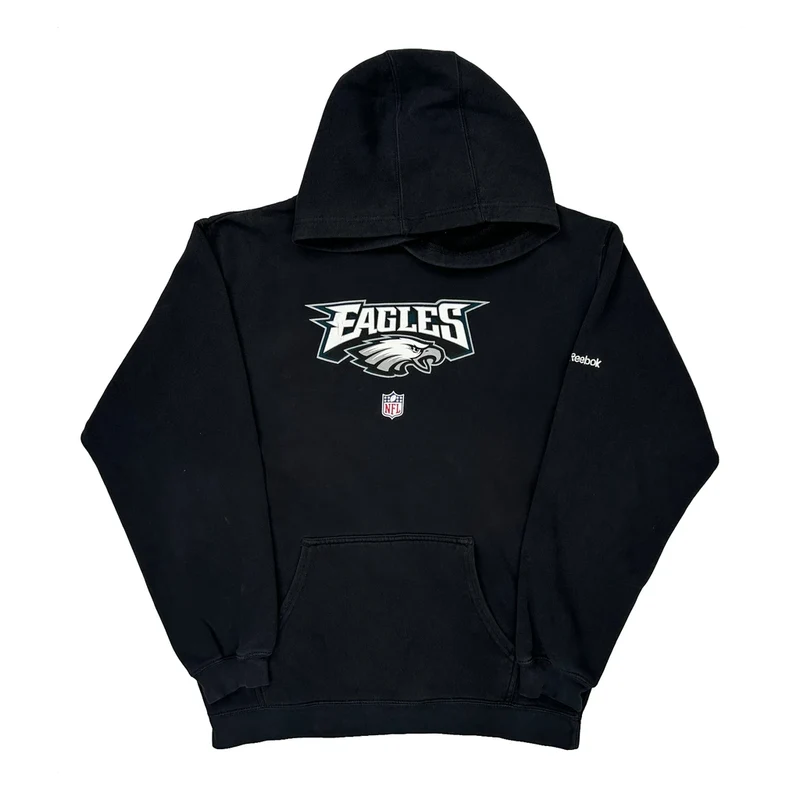 Eagles Reebok Football Hoodie - XL Black Cotton