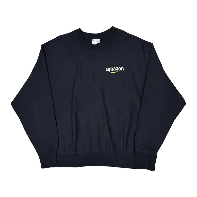 Amazon Logo Champion Graphic Sweatshirt - 2XL Black Cotton