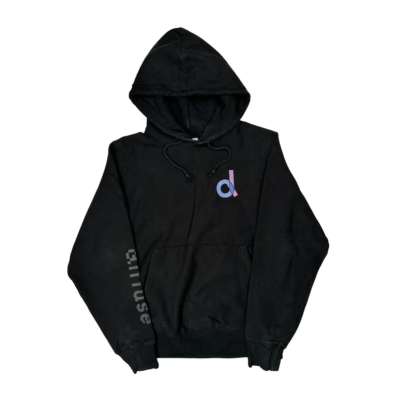Reverse Weave Champion Hoodie - Small Black Cotton