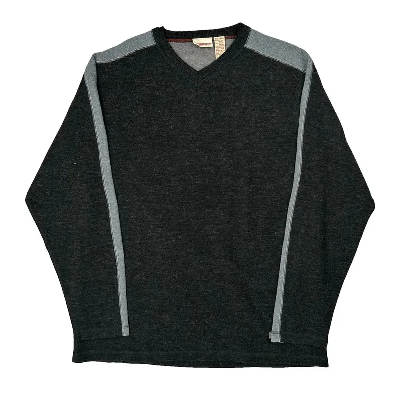 Quiksilver Jumper - 2XL Black Cotton Blend