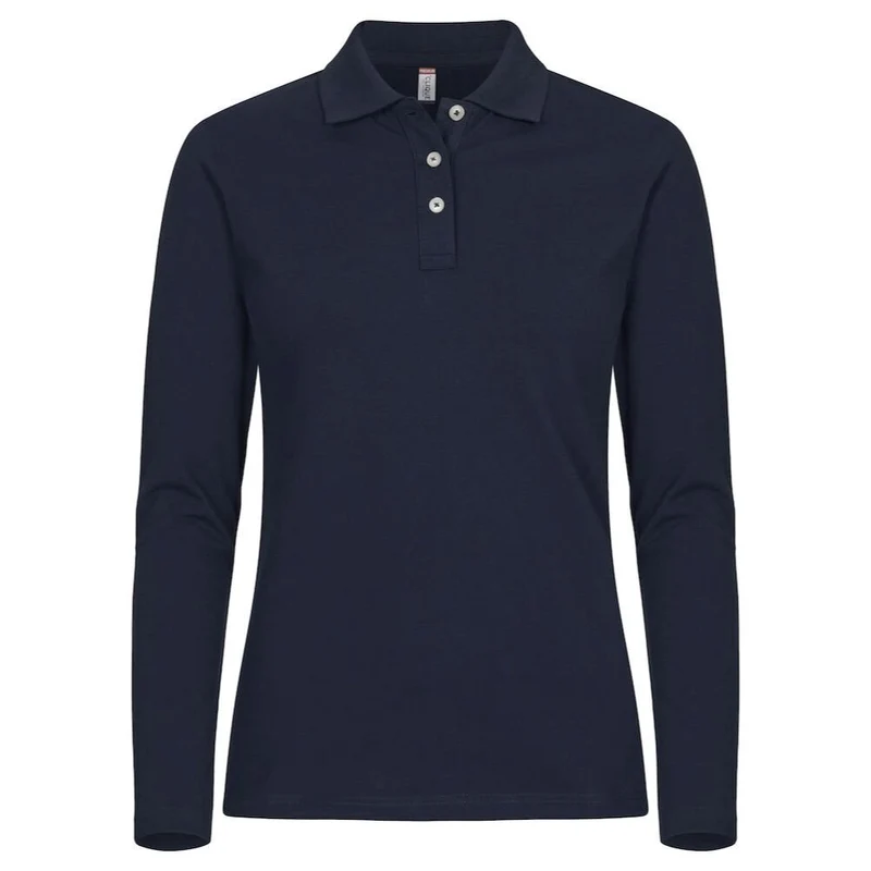 Clique Stretch Premium Polo Dames Lange Mouw 028263