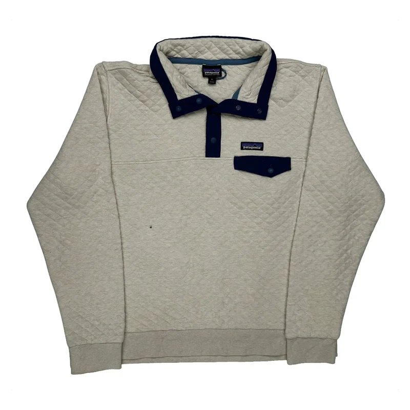 Patagonia 1/4 Zip - XL Cream Cotton