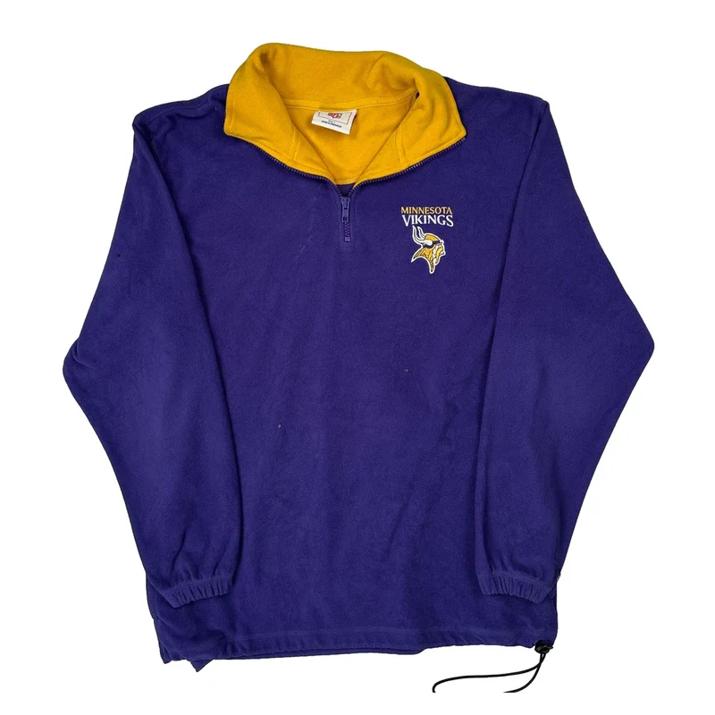 Minnesota Vikings Nfl Football Fleece - Large Purple Polyester