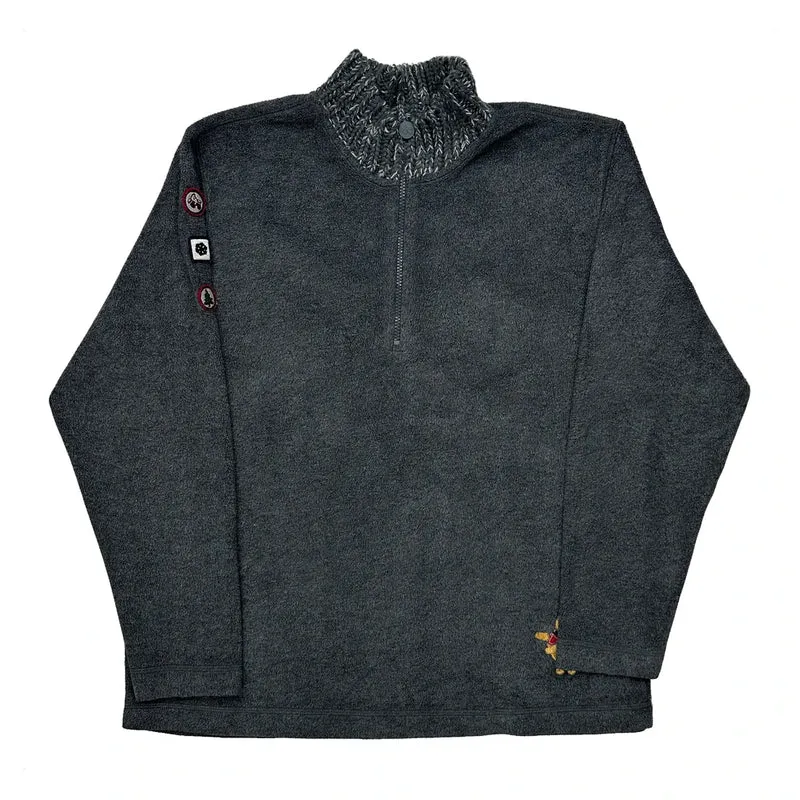 Disney 1/4 Zip - Medium Grey Polyester