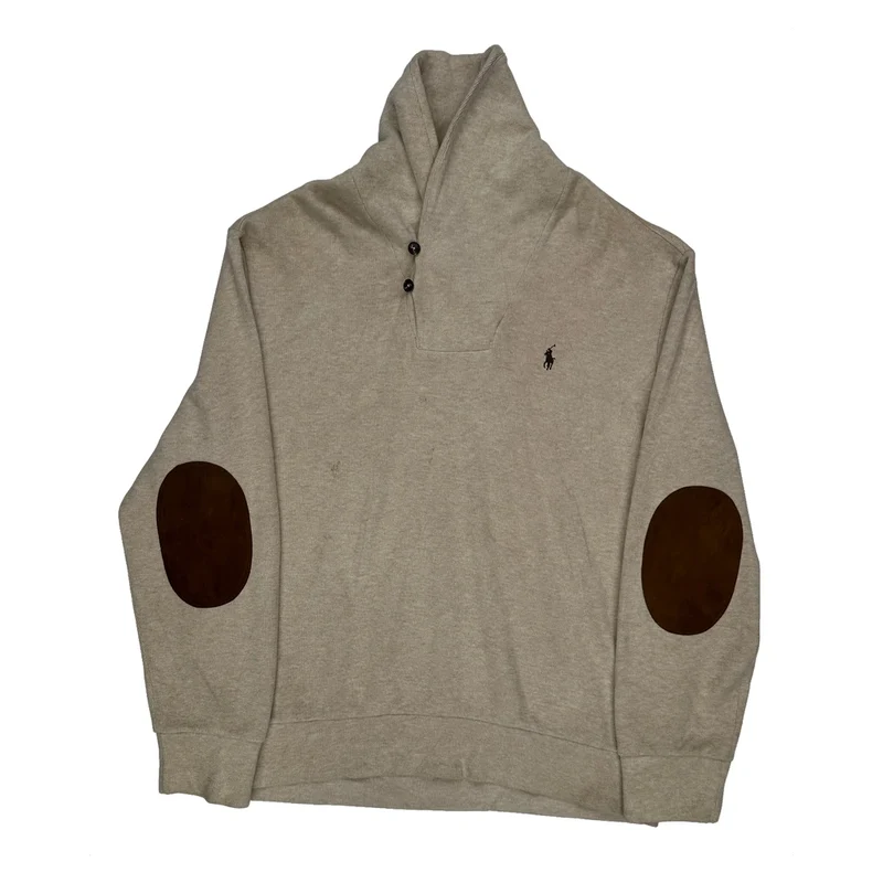 Polo By Ralph Lauren Jumper - XL Beige Cotton