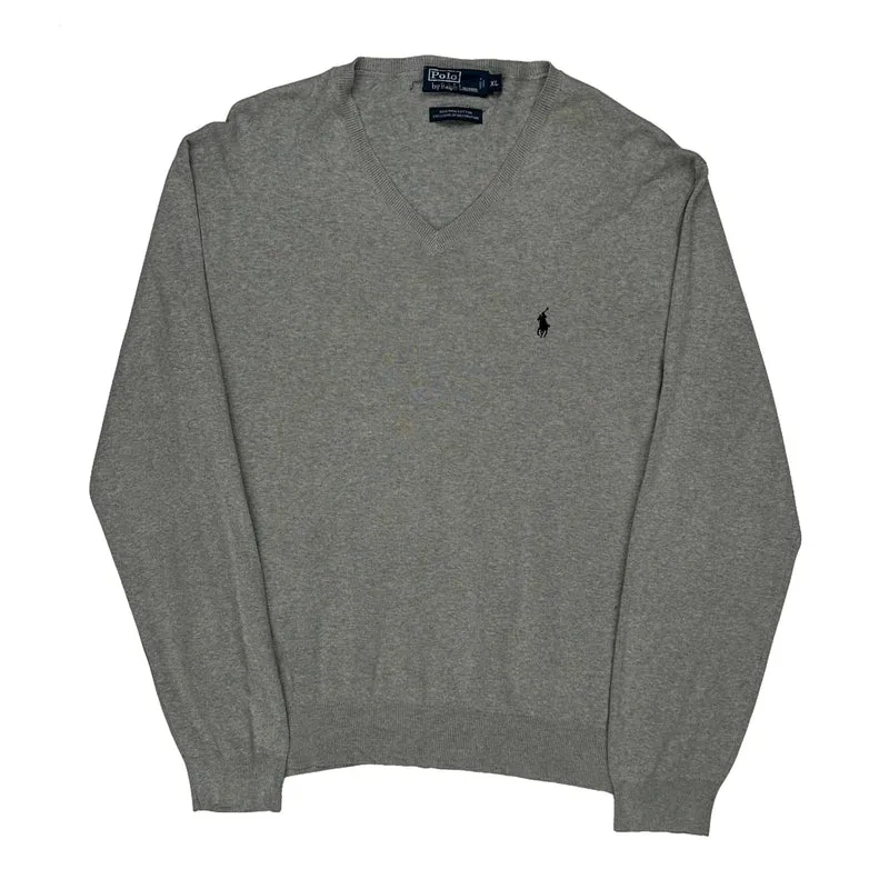 Polo By Ralph Lauren Jumper - XL Grey Cotton