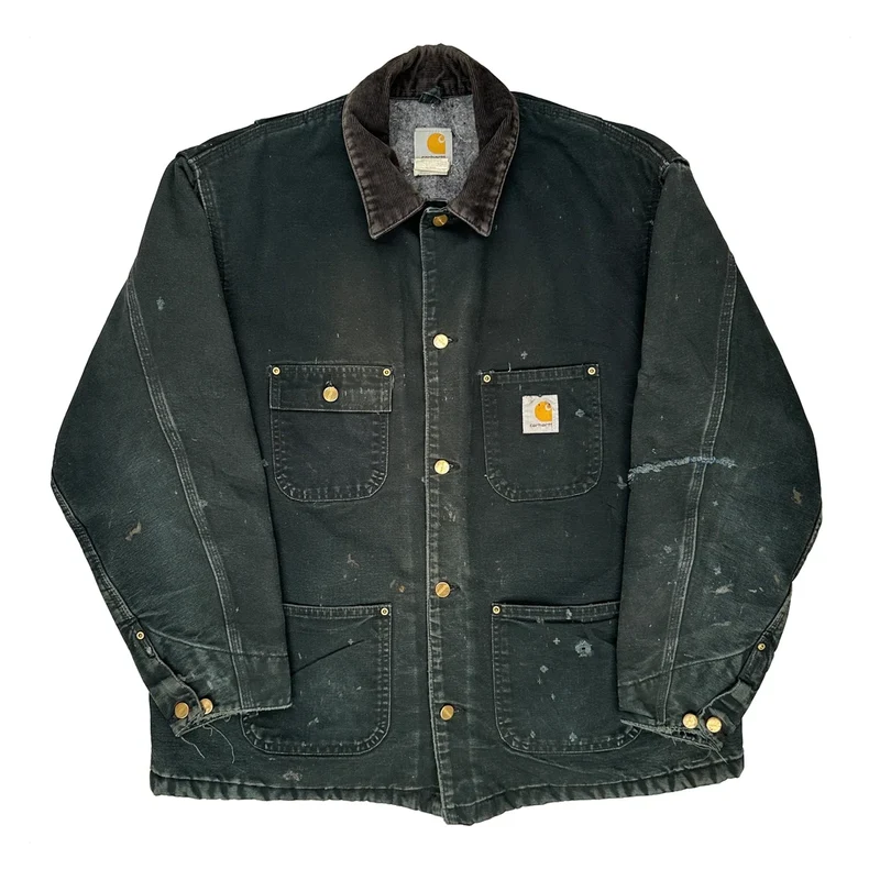 Carhartt C01 Blk Chore Jacket - Large Black Cotton