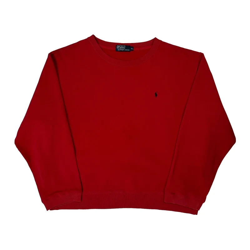 Polo By Ralph Lauren Sweatshirt - XL Red Cotton