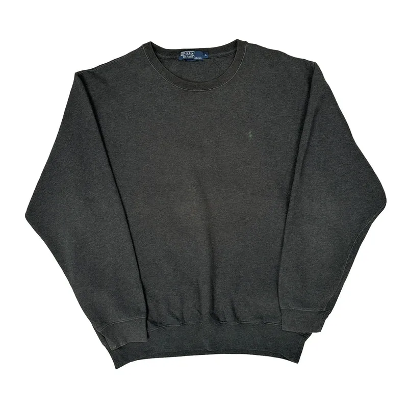 Polo By Ralph Lauren Sweatshirt - Large Grey Cotton