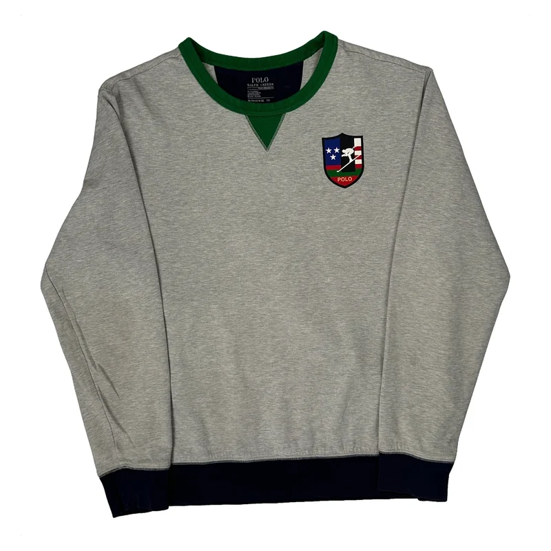 Age 15 Polo By Ralph Lauren Sweatshirt - XL Grey Cotton