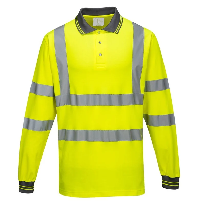 Portwest 55% Katoen Comfort Polo Lange Mouw CL.3 S271