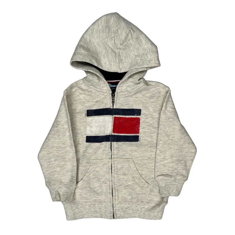 Age 3 Tommy Hilfiger Hoodie - XS Grey Cotton