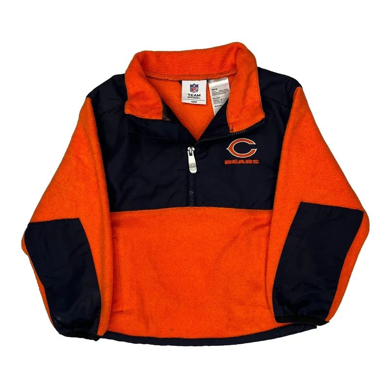 Age 6 Bears Nfl 1/4 Zip - Small Orange Polyester