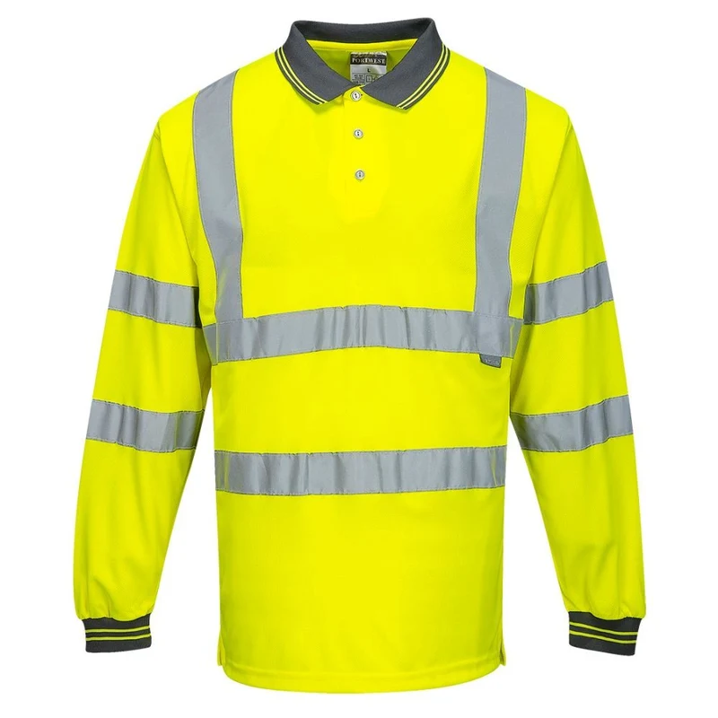 Portwest Hi-Vis Polo Shirt Lange Mouw CL.2 S277