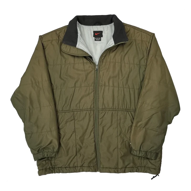 Nike Jacket - Large Green Polyester