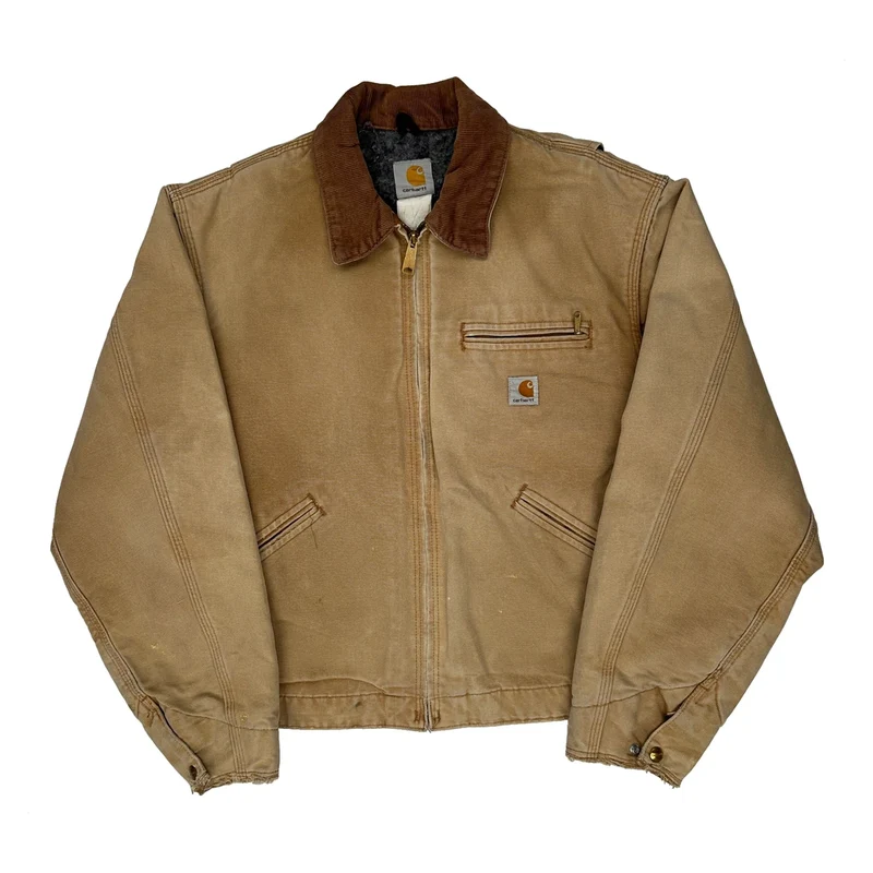 Carhartt Brn Detroit Jacket - XL Beige Cotton
