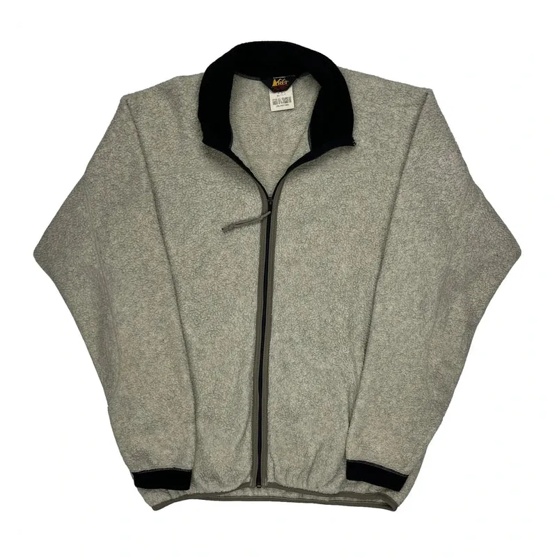 Rei Fleece Jacket - Small Grey Polyester