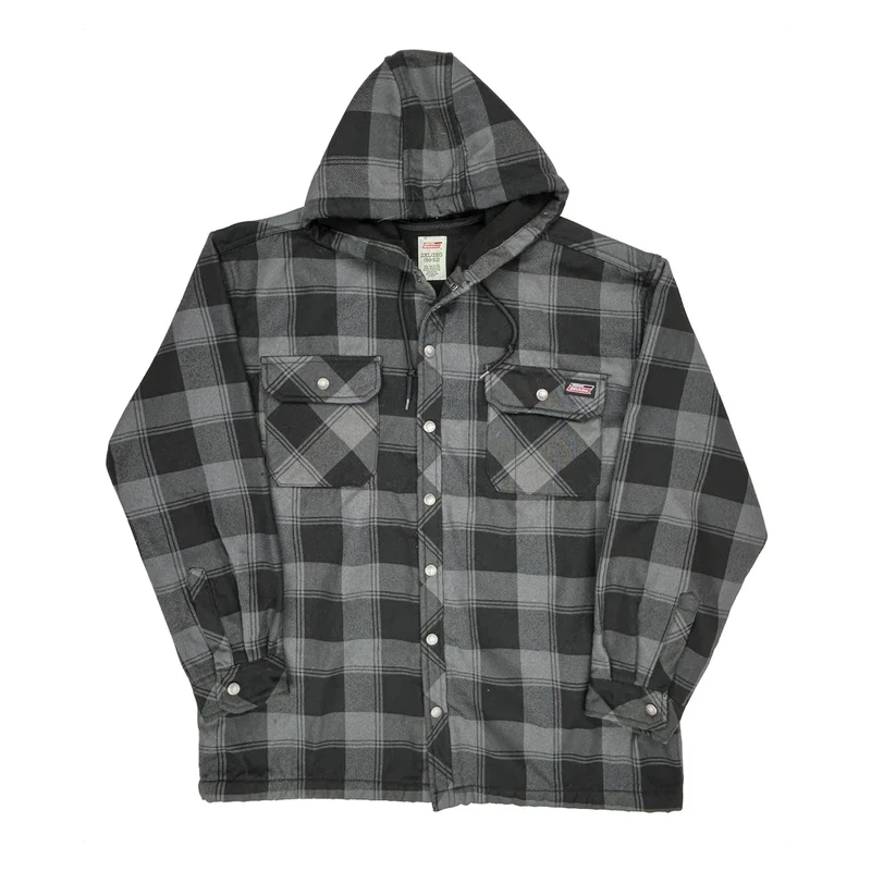 Dickies Checked Jacket - 2XL Grey Polyester