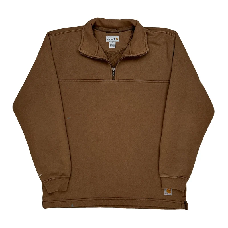 Carhartt 1/4 Zip - Medium Brown Cotton