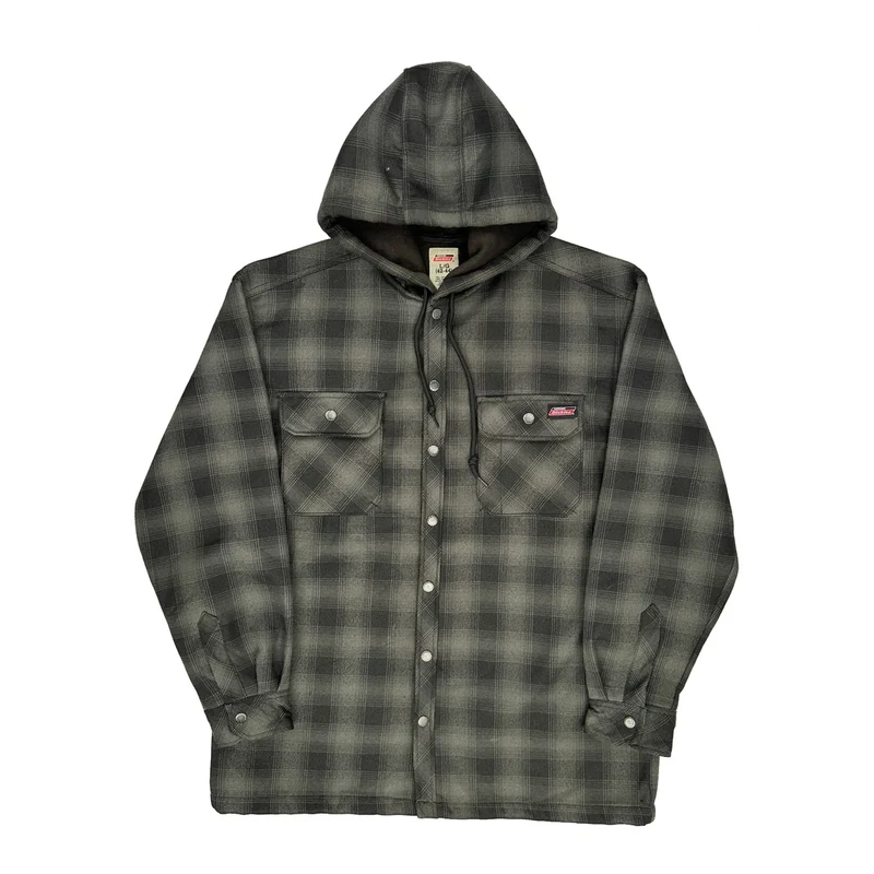 Dickies Checked Jacket - Large Grey Polyester