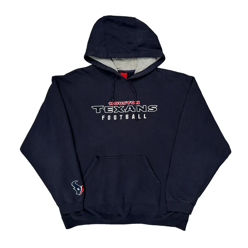Houston Texans Reebok Nfl Hoodie - XL Navy Polyester