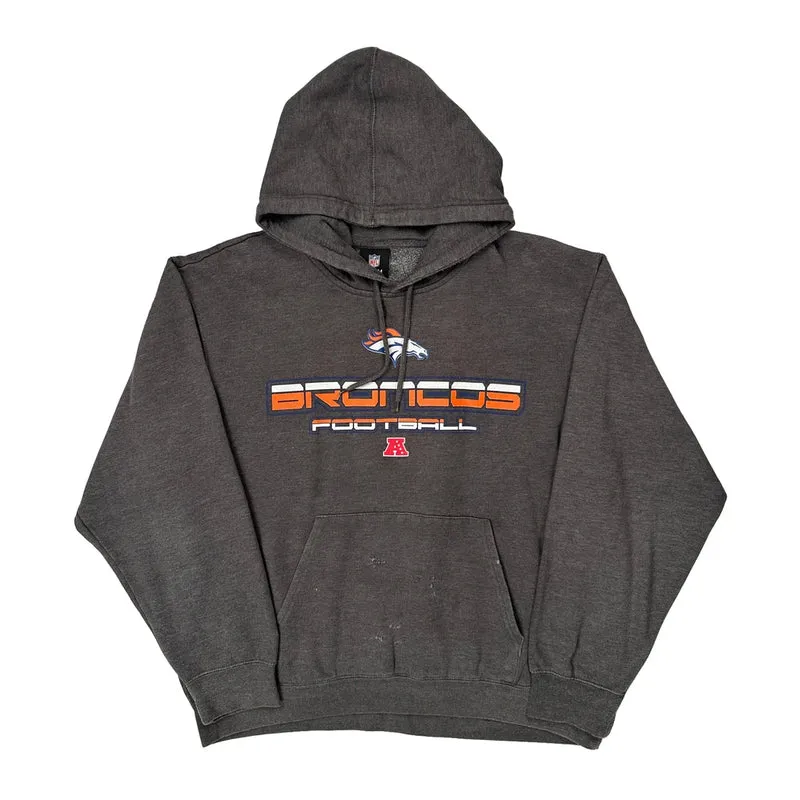 Broncos Nfl Hoodie - XL Grey Cotton