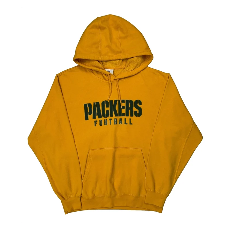 Packers Nfl Hoodie - Large Yellow Cotton