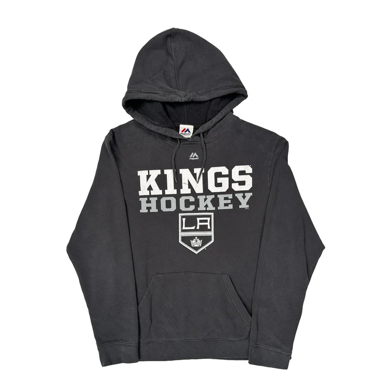 Kings Hockey Majestic Hoodie - Large Black Cotton