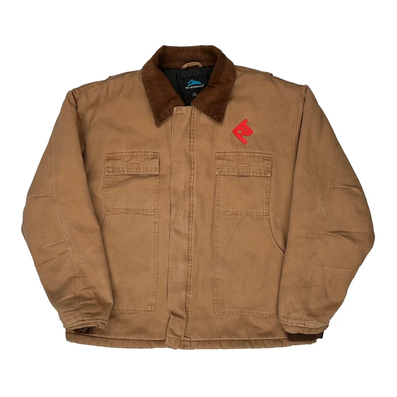 Tri-Mountain Jacket - Large Brown Cotton
