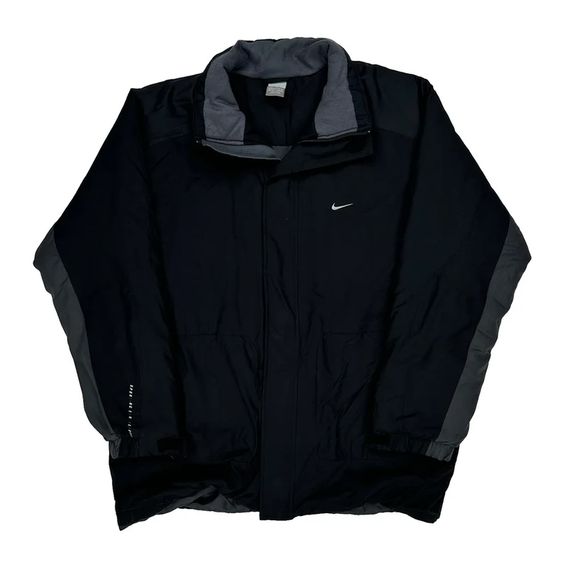 Nike Jacket - Large Black Polyester