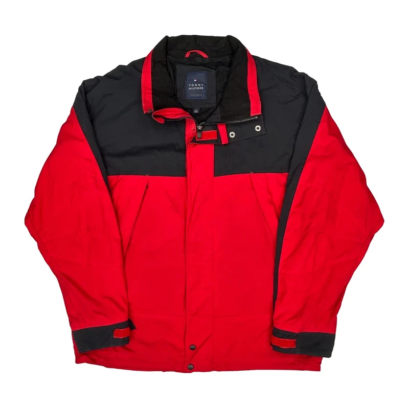 Tommy Hilfiger Jacket - Large Red Polyester