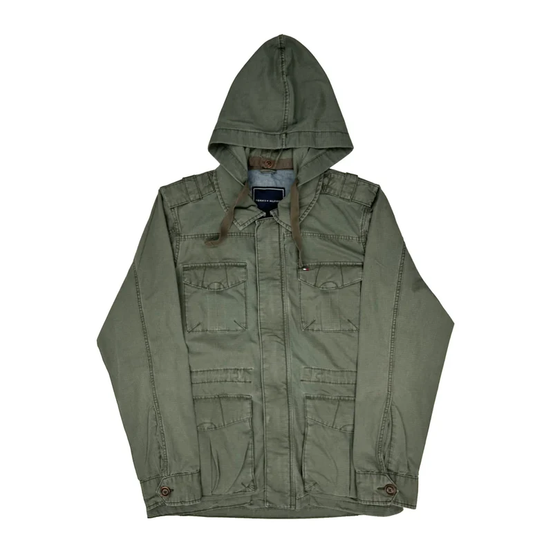 Tommy Hilfiger Military Field Jacket - Medium Green Cotton