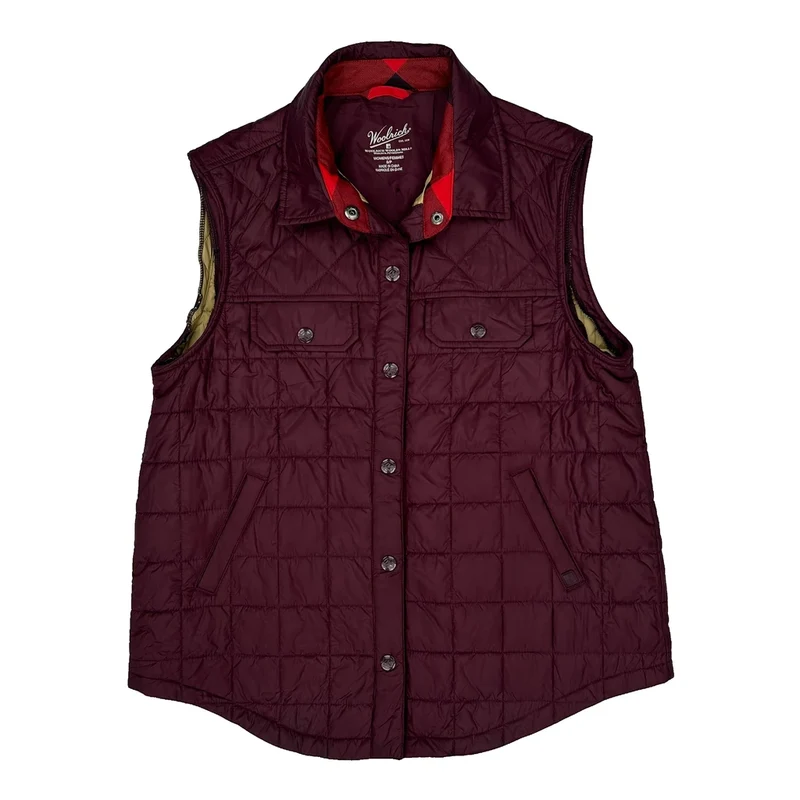 Woolrich Gilet - Small Burgundy Polyester