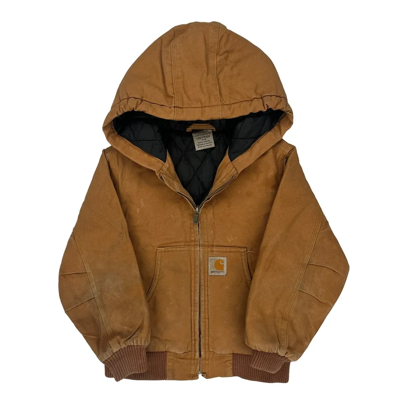 Age 4-5 Carhartt Jacket - 2XS Brown Cotton