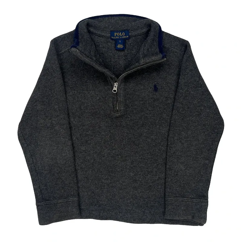 Age 5 Polo By Ralph Lauren 1/4 Zip - XS Gray Cotton
