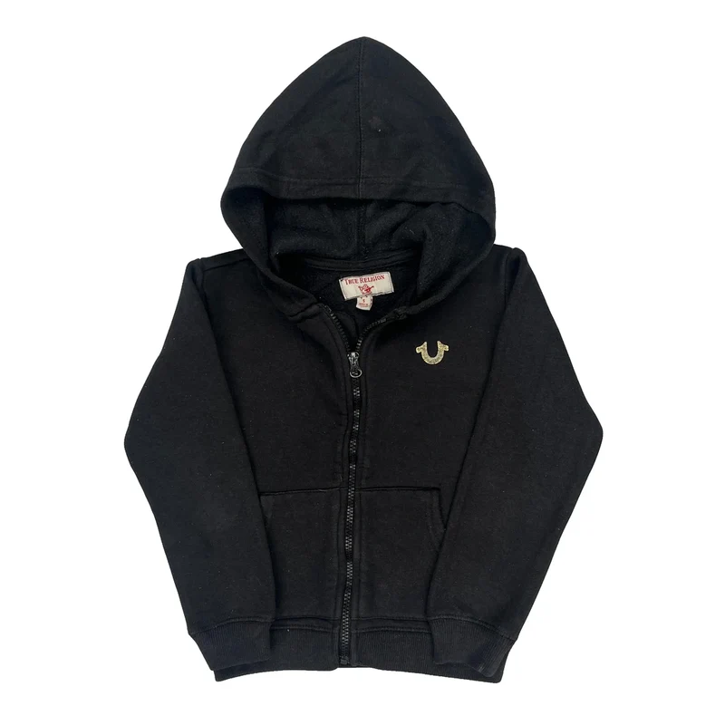 Age 5 True Religion Graphic Hoodie - XS Black Cotton