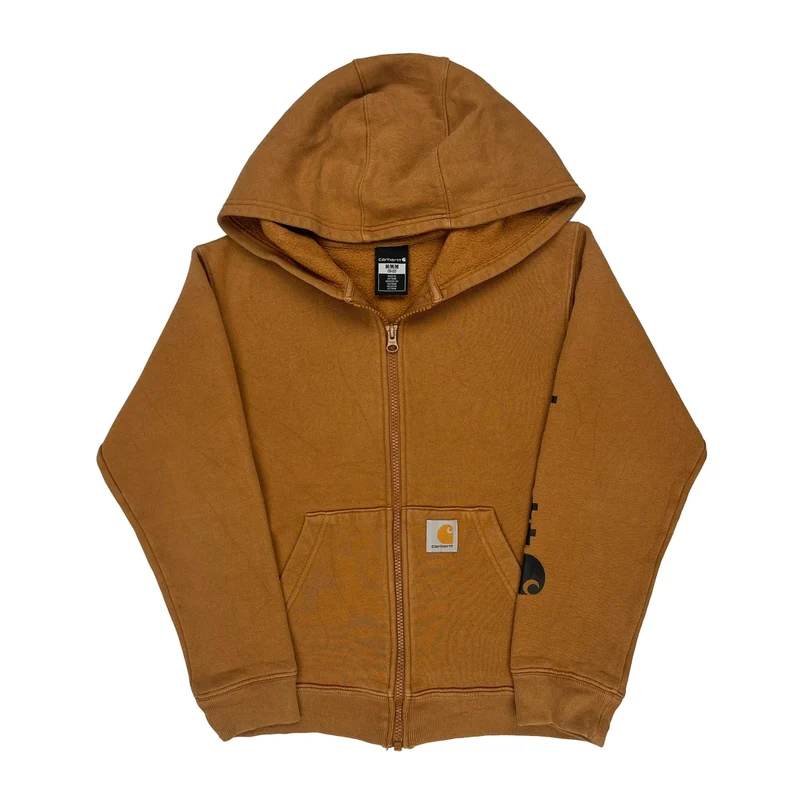 Age 10-12 Carhartt Hoodie - Medium Brown Cotton