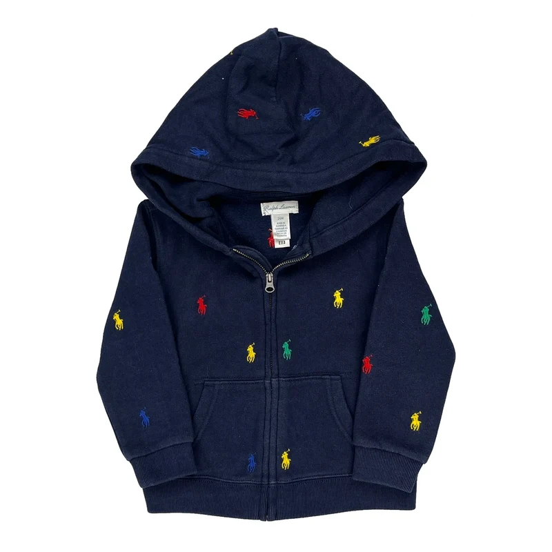 Age 2 Ralph Lauren Hoodie - 2XS Navy Cotton