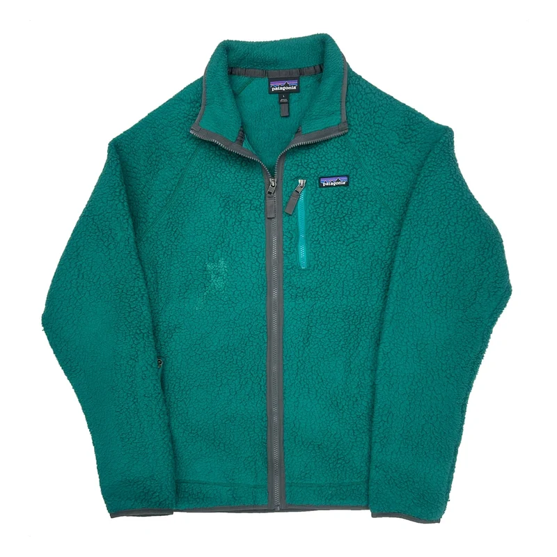 Patagonia Fleece Jacket - Large Green Polyester