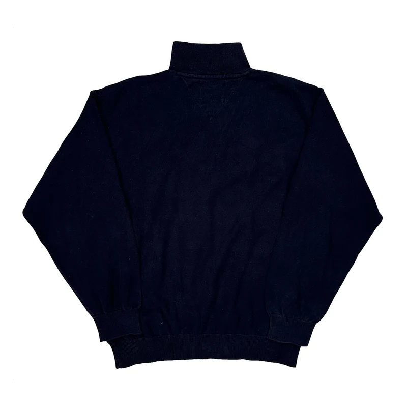 Tommy Hilfiger 1/4 Zip - Large Navy Cotton