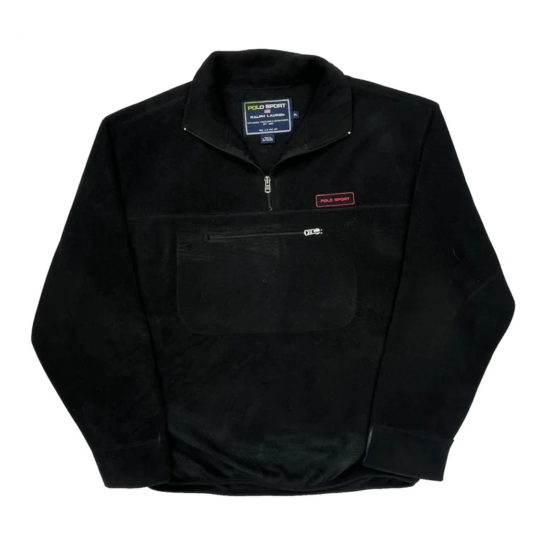 Polo Sport 1/4 Zip - XL Black Polyester
