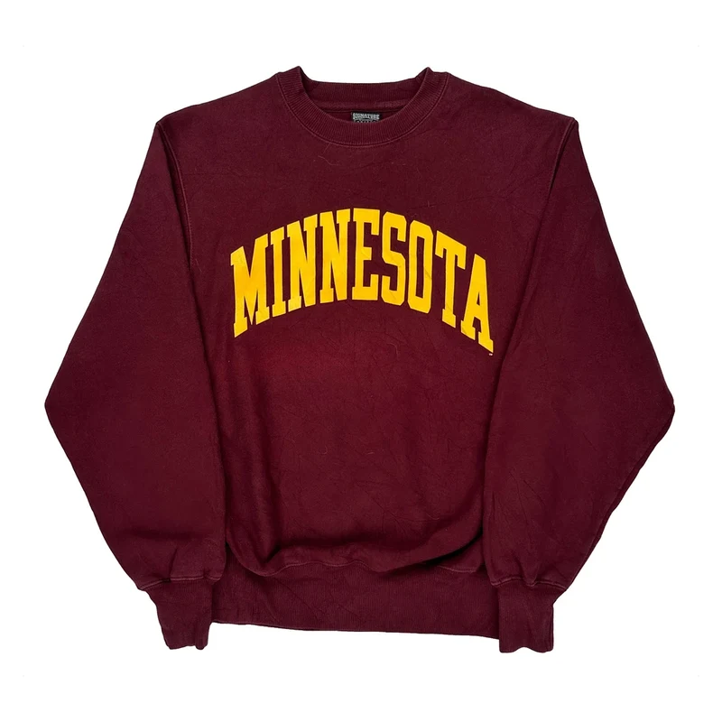 Minnesota Signature College Sweatshirt - Small Burgundy Cotton