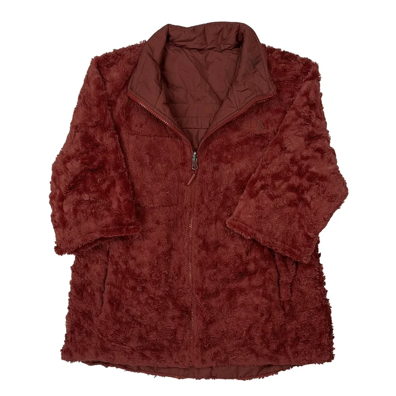 The North Face Fleece Jacket - Medium Red Polyester