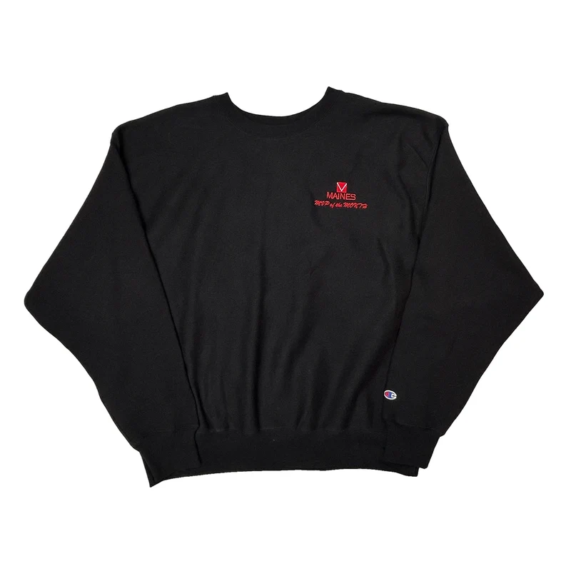Reverse Weave Champion Sweatshirt - XL Black Cotton Blend