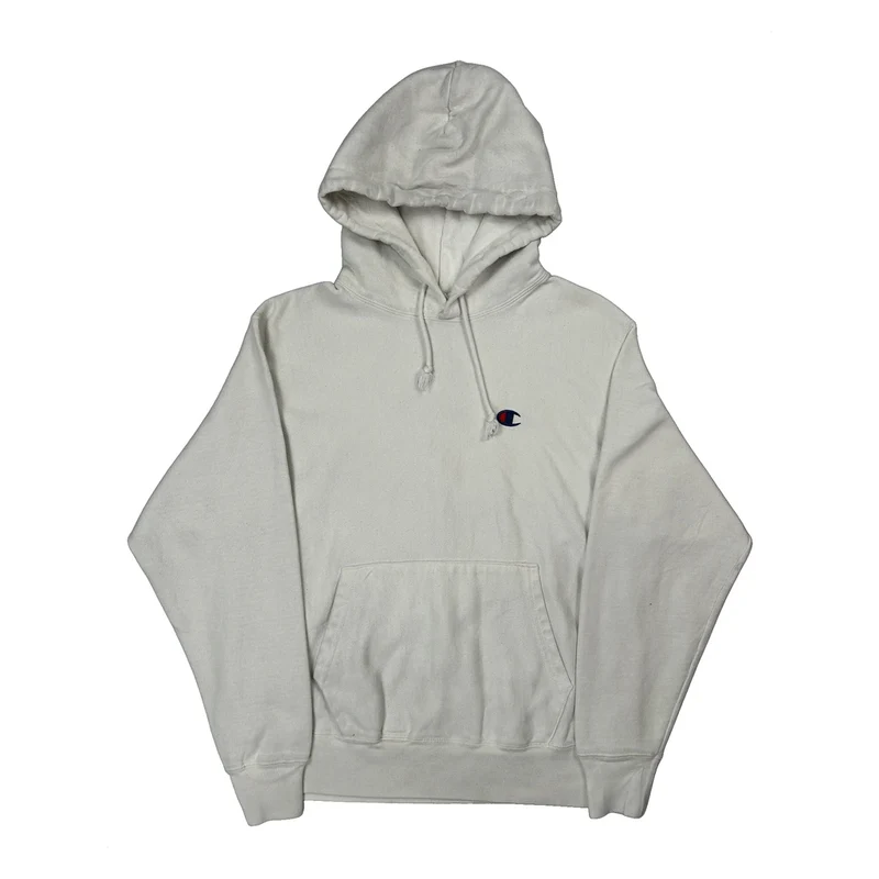 Reverse Weave Champion Hoodie - Medium White Cotton