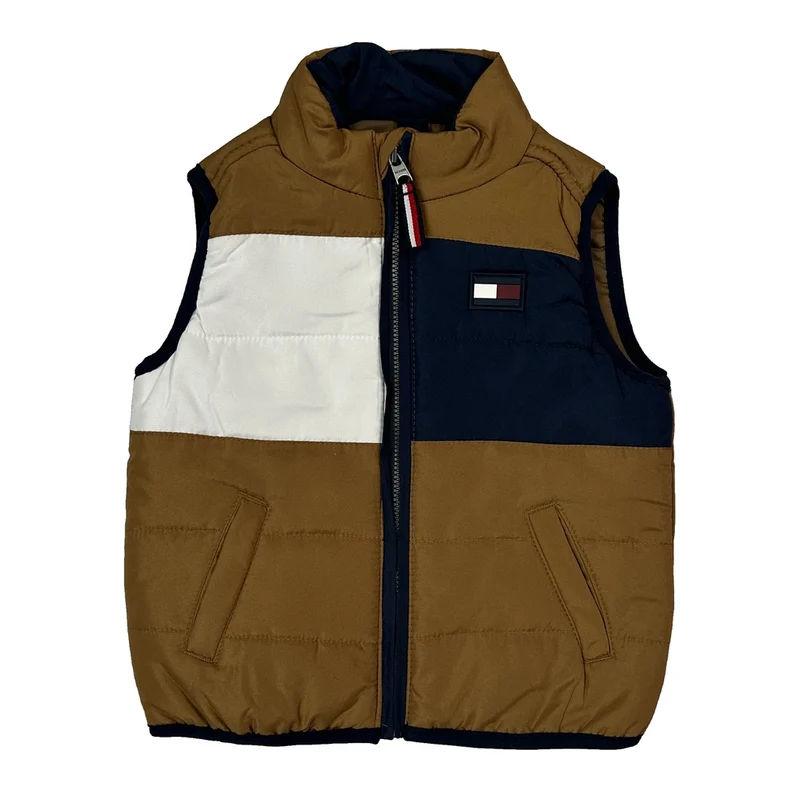 Age 12M Tommy Hilfiger Vest - 3XS Brown Polyester