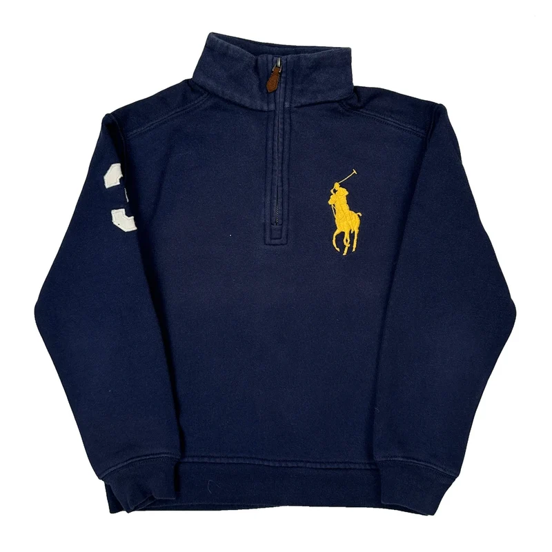 Age 5 Polo By Ralph Lauren 1/4 Zip - XS Navy Cotton