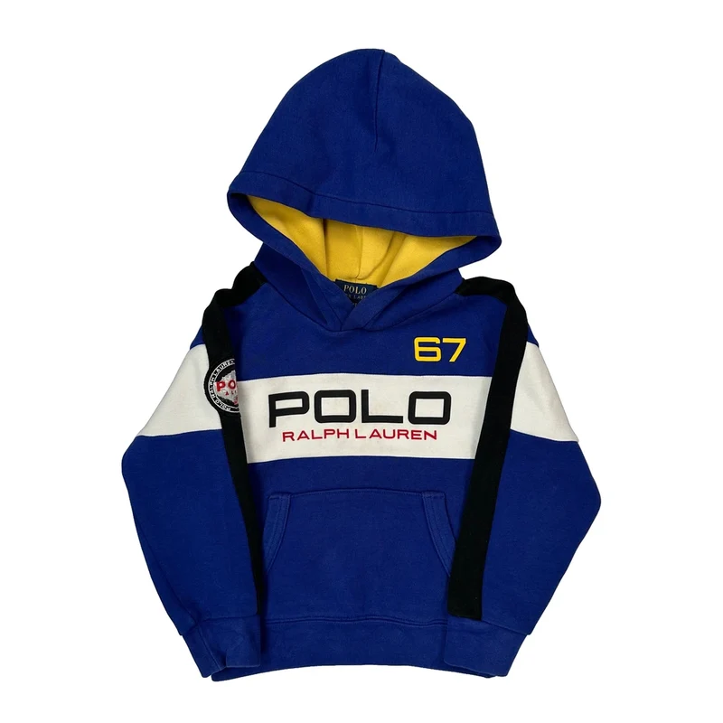 Age 4 Polo By Ralph Lauren Polo Racing Hoodie - XS Blue Cotton