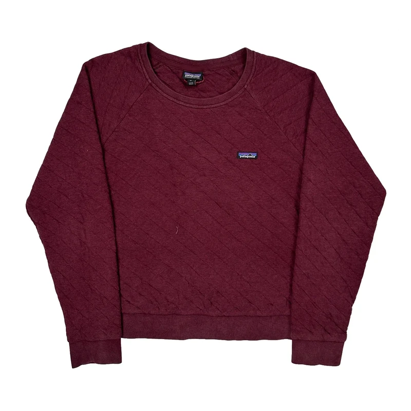 Patagonia Quilted Sweatshirt - XL Burgundy Cotton