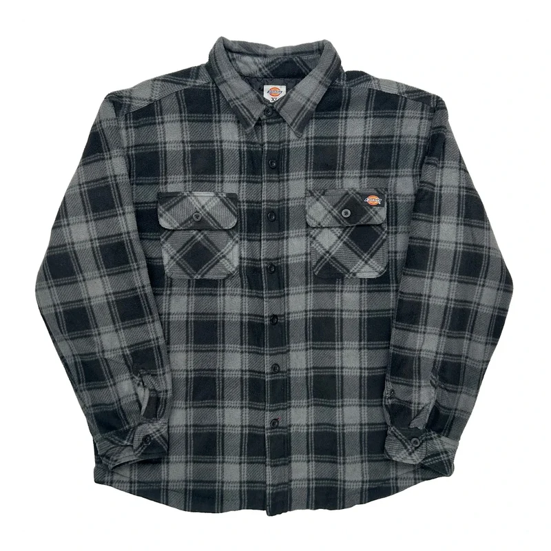 Dickies Checked Jacket - XL Grey Polyester